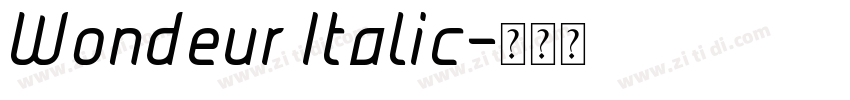 Wondeur Italic字体转换